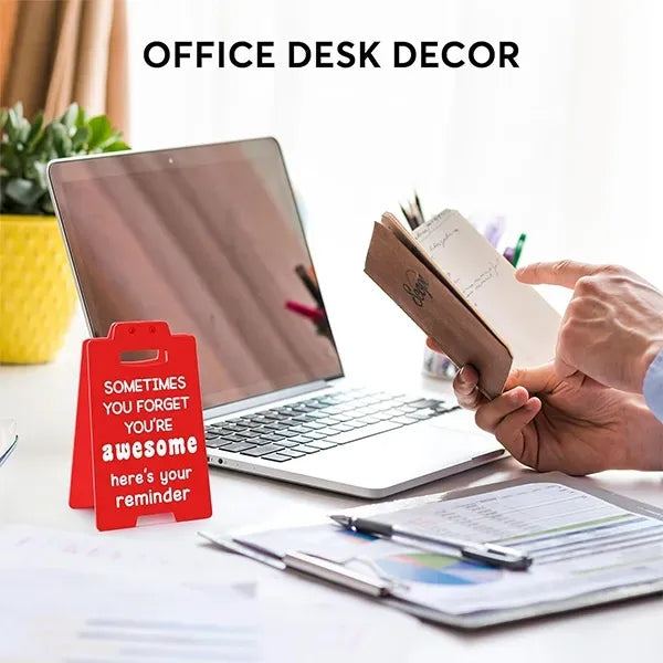 V Shape Office Desk Decor Sign