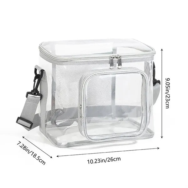Clear Lunch Bag Work Office Plastic Transparent Tote picnic