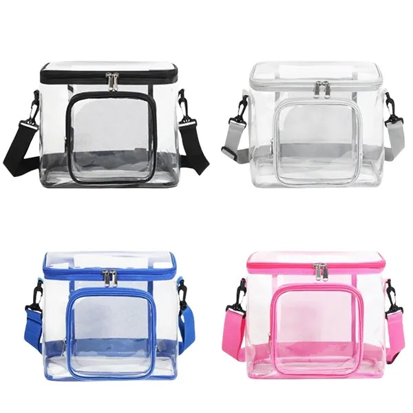 Clear Lunch Bag Work Office Plastic Transparent Tote picnic