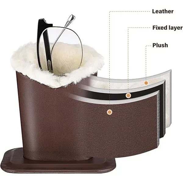 PU Leather Eyeglasses Glasses Display Stand