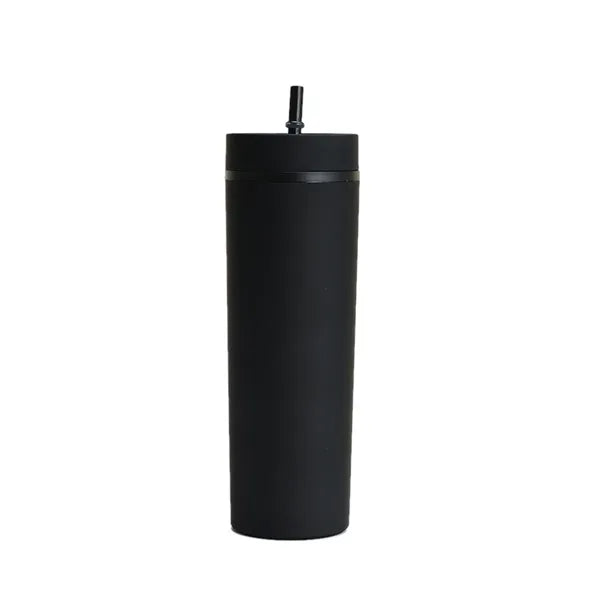 16oz Plastic Sport Water Bottle With Straw