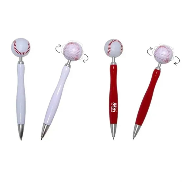 Rotatable Decompression Baseball Ballpoint Pen