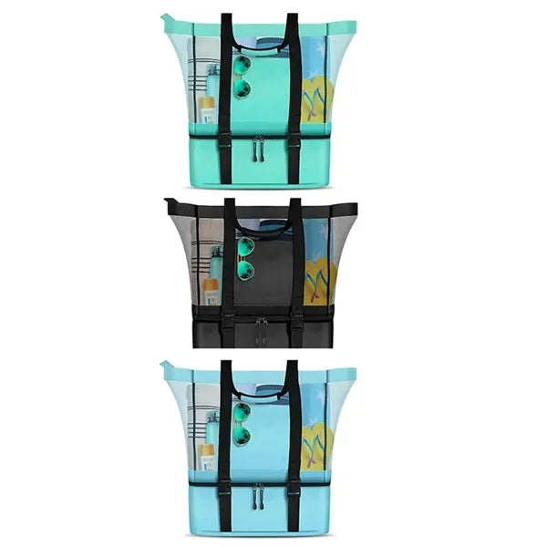 Beach Bag with Cooler Zipper