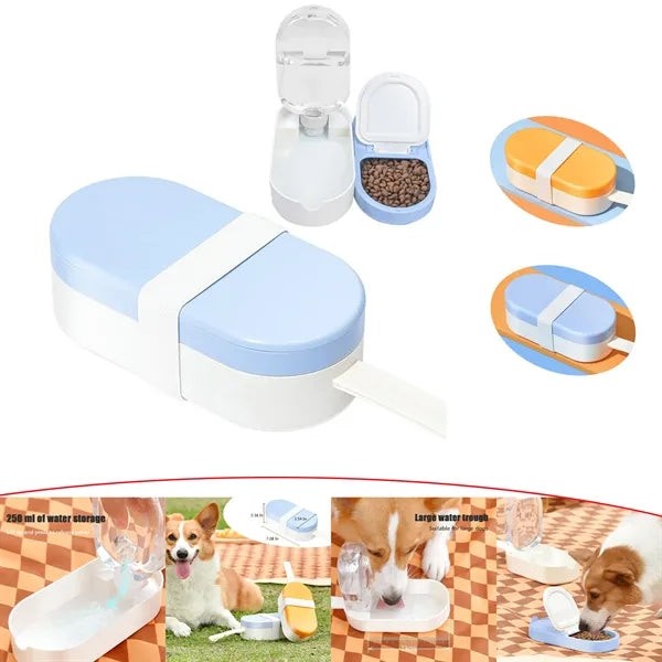Dog Water Bottle Dispenser With Food Container