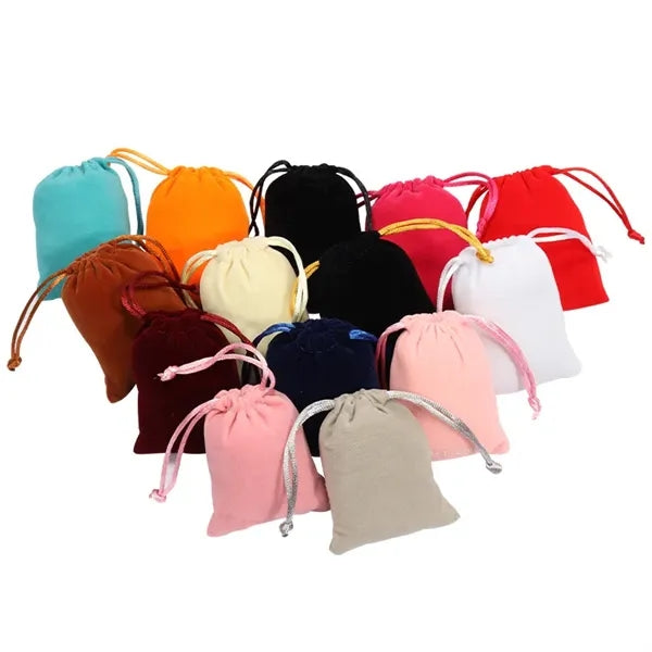 Full Color Velvet Drawstring Bag