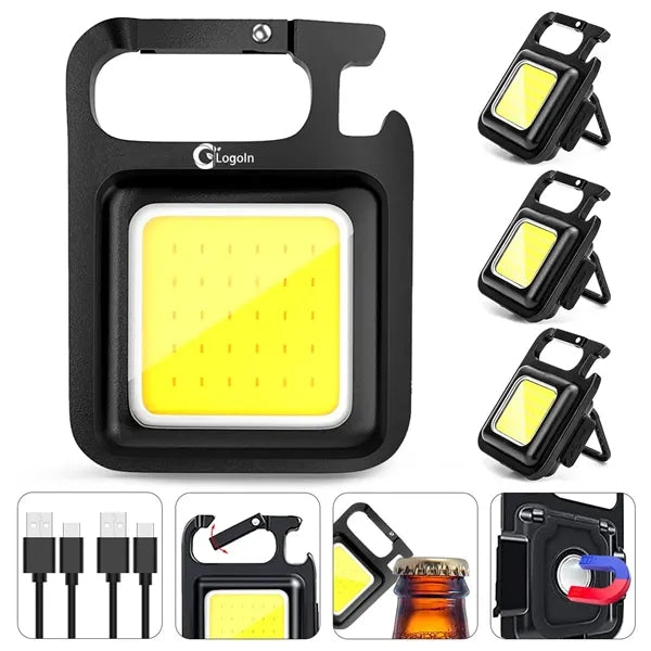 Cob Keychain Work Light Key Chain Flashlight Emergency