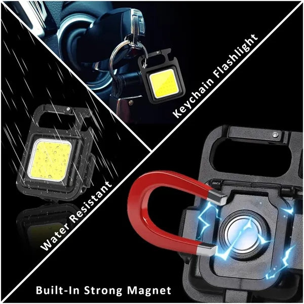 Cob Keychain Work Light Key Chain Flashlight Emergency
