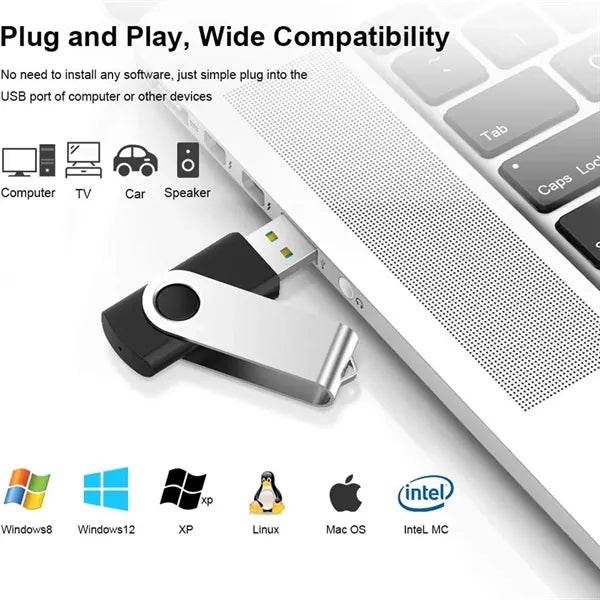 Zinc Alloy Portable 64GB USB 2.0 Flash Thumb Drive