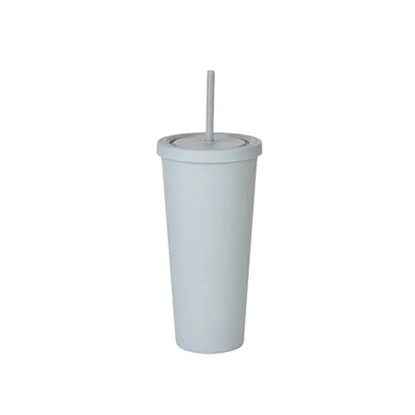 24oz Double Layer Bottle With Lid And Straw
