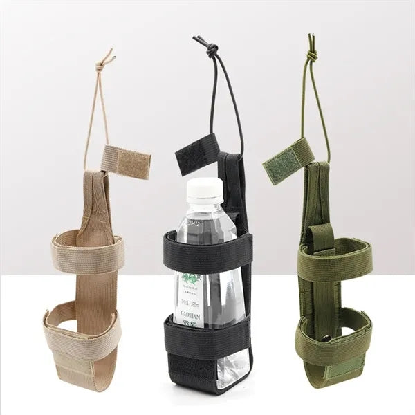 Nylon Water Bottle Holder with Adjustable Adhesive Buckle