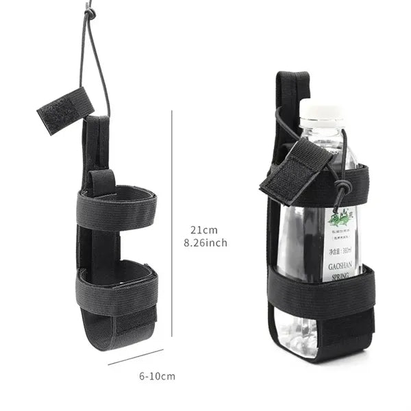 Nylon Water Bottle Holder with Adjustable Adhesive Buckle