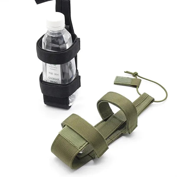 Nylon Water Bottle Holder with Adjustable Adhesive Buckle