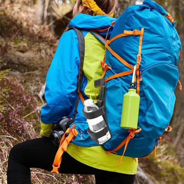 Nylon Water Bottle Holder with Adjustable Adhesive Buckle
