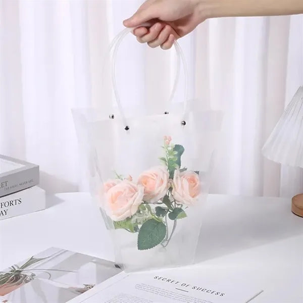 Trapezoid Clear Gift Tote with Handle
