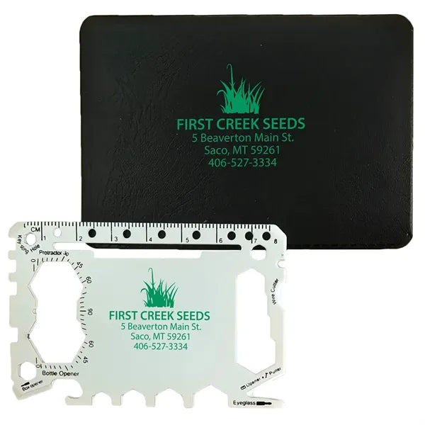 Stainless Steel Survival Tool with Leatherette Case