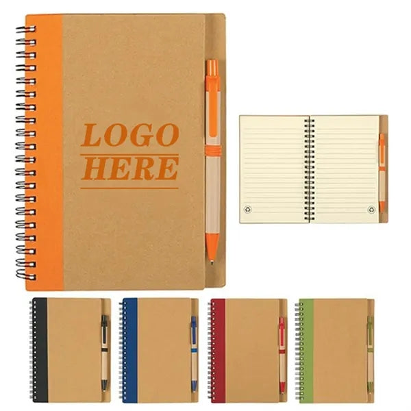 Eco Friendly Notebook With Matching Color Pen
