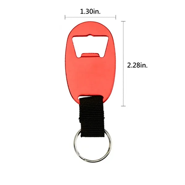 Keychain Ring Backpack Charm With Webbing Bottle Opener