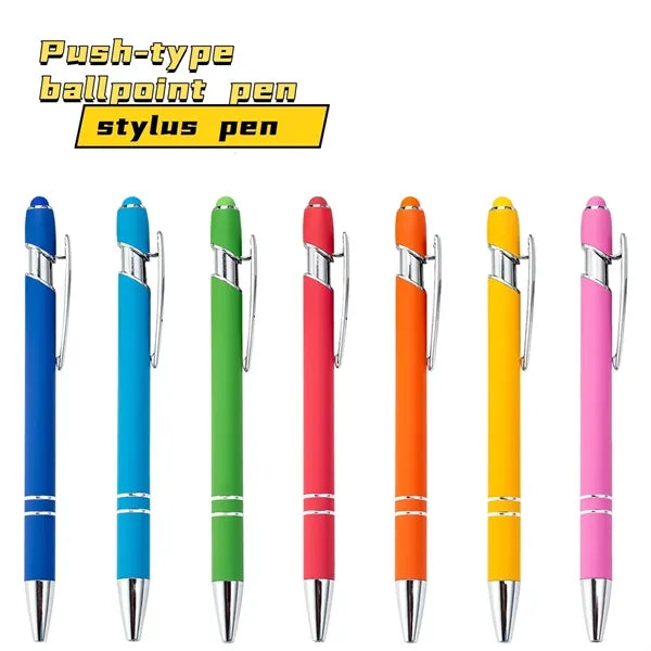 Press-to-touch screen ballpoint pen