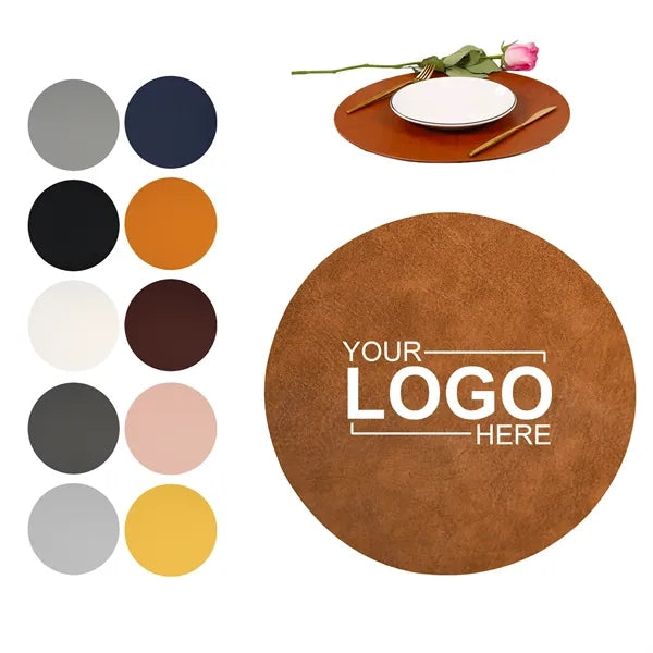 Round Leather Placemat
