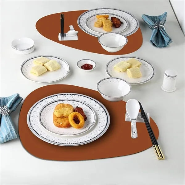Drop Shaped Leather Placemat