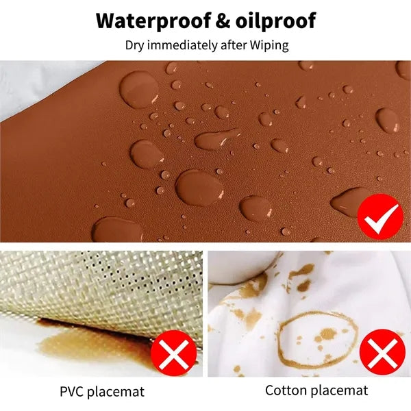 Drop Shaped Leather Placemat