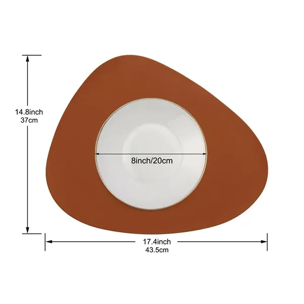 Drop Shaped Leather Placemat