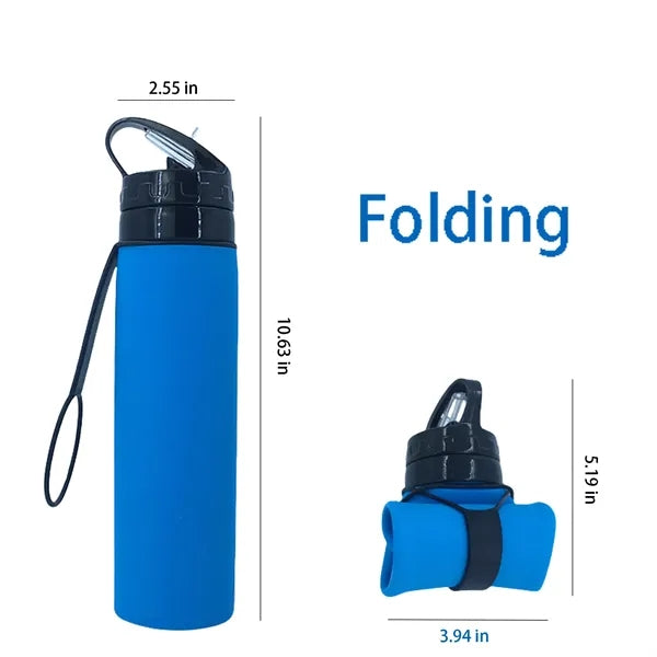 20 Oz Outdoor Silicone Foldable Sports Bottle