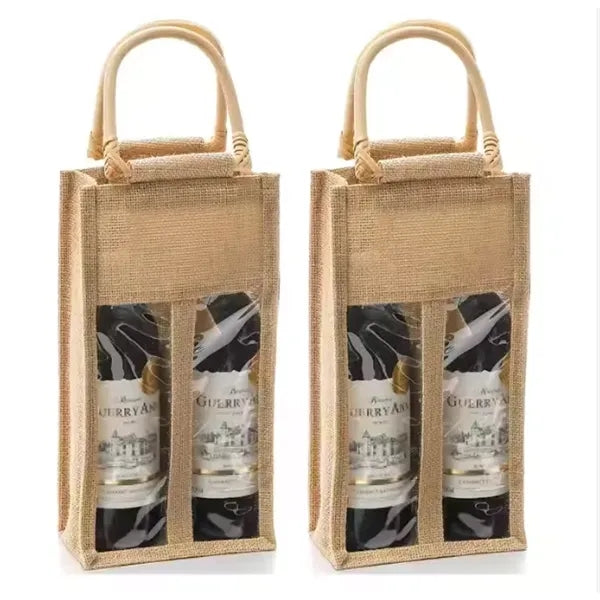 Jute Wine Bag