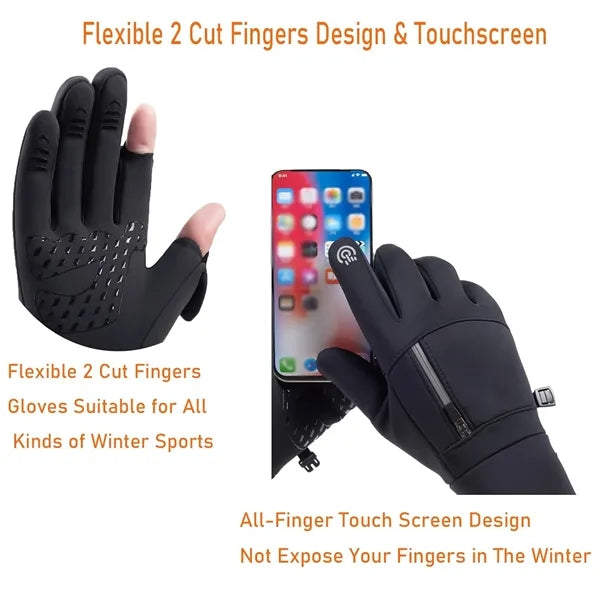 Windproof Anti-Slip Warm Cycling Gloves W/ Touchscreen