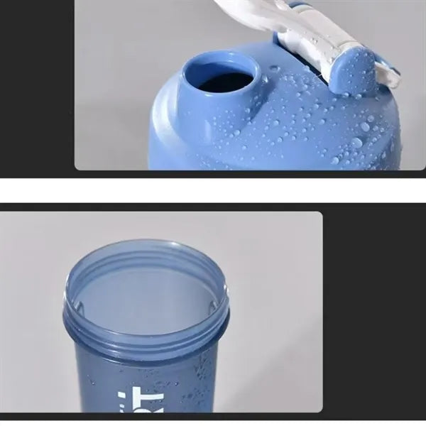 17oz Shaker Bottles With Storage For Protein Powder