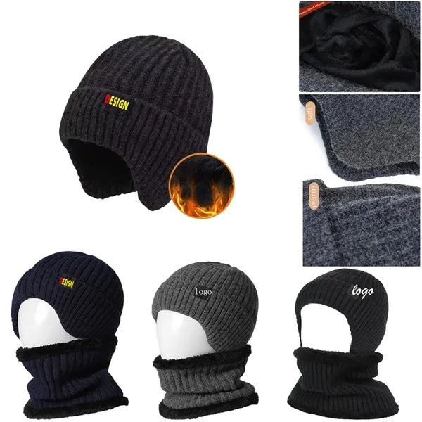 Warm Knitted Beanie Winter Hats Ear Covers