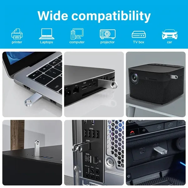 32GB Metal Thumb Flash Drive USB 2.0 with Keychain