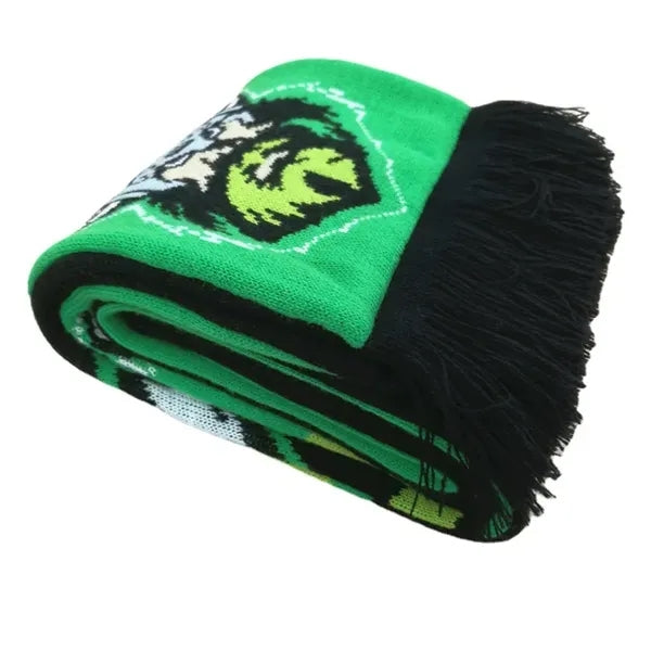 Unisex Fringed Knit Scarf
