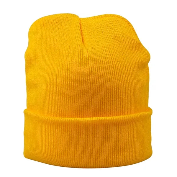 Solid Color Thick Knit Hat