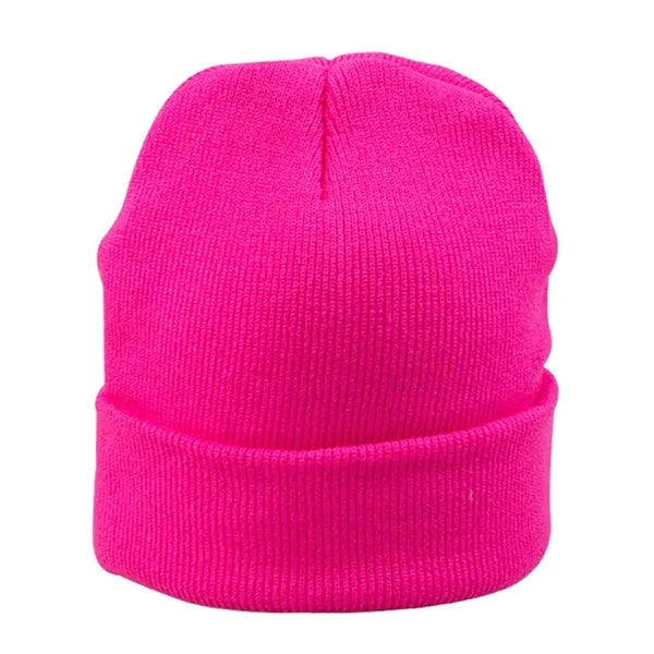 Solid Color Thick Knit Hat