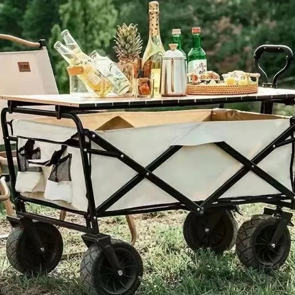 Collapsible Outdoor Folding Utility Cart Wagon With Wheels
