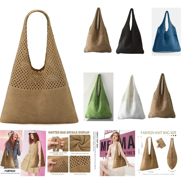 Crochet Mesh Beach Tote Bag