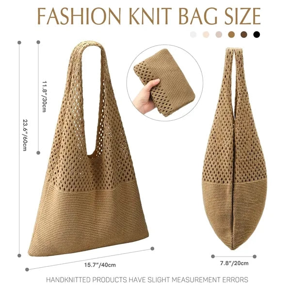 Crochet Mesh Beach Tote Bag