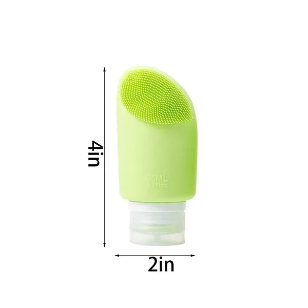 Toiletries Silicone Travel Bottles Container with Brush