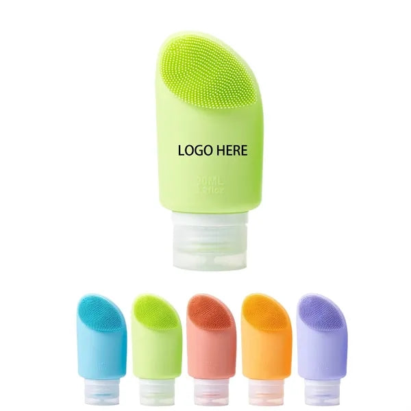 Toiletries Silicone Travel Bottles Container with Brush