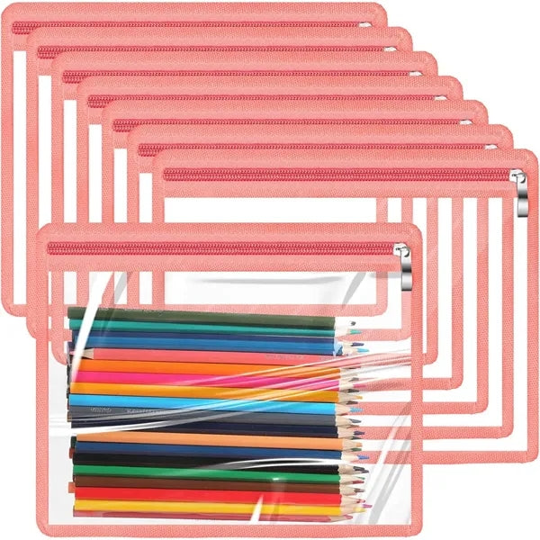 Clear Zipper Travel Bag Pencil Pouches
