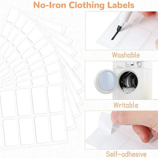No-Iron Fabric Clothing Labels Name Tag Sticker
