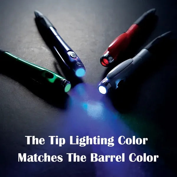 Retractable Plastic Light Ball Pen with matching barrel colo