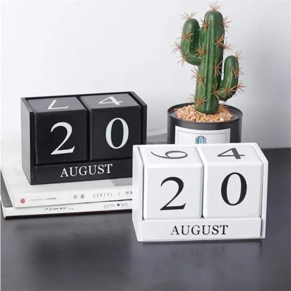 Perpetual Wooden Desk Calendar