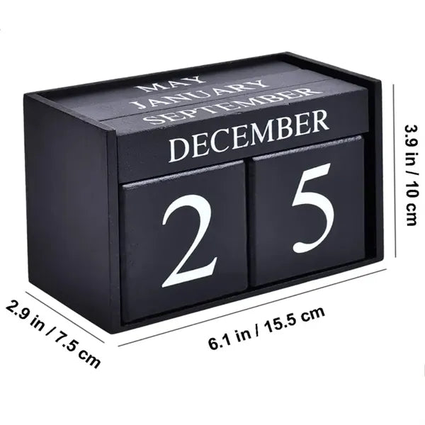 Perpetual Wooden Desk Calendar