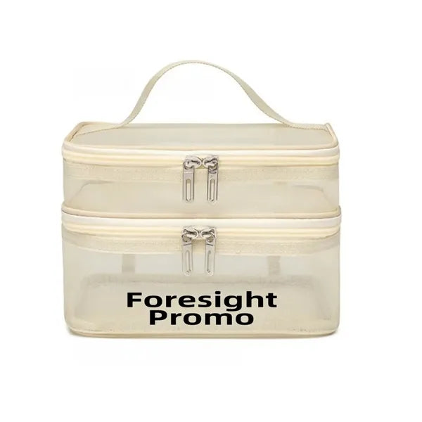 Mesh shower double-deck Bag Portable Toiletry Bath Caddy
