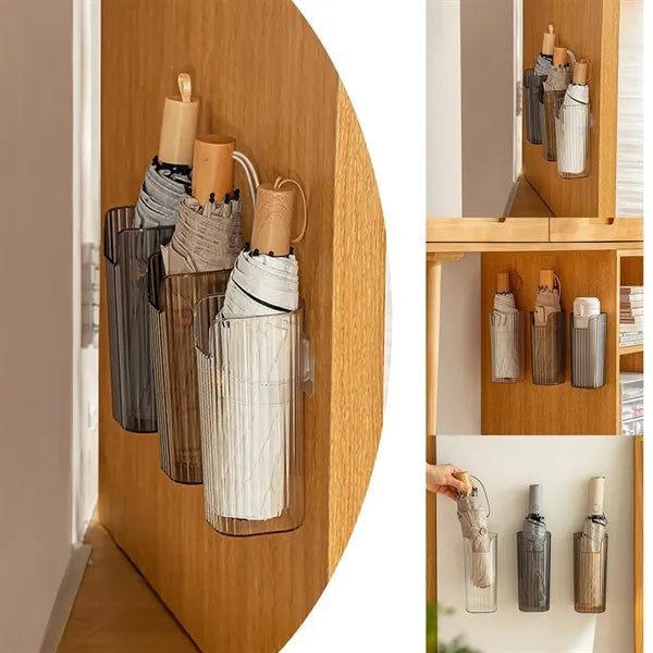Wall-mounted umbrella storage rack