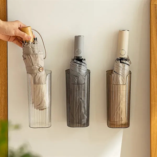 Wall-mounted umbrella storage rack