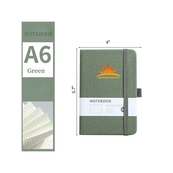 A6 Portable Elastic Strip Notebook W/ Pen Holder