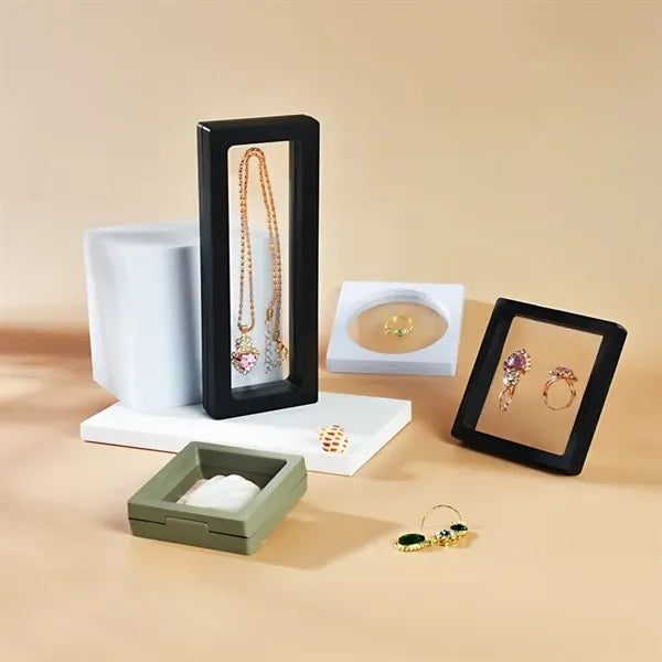 Coin Floating Frame Display Holder Jewelry Storage Box